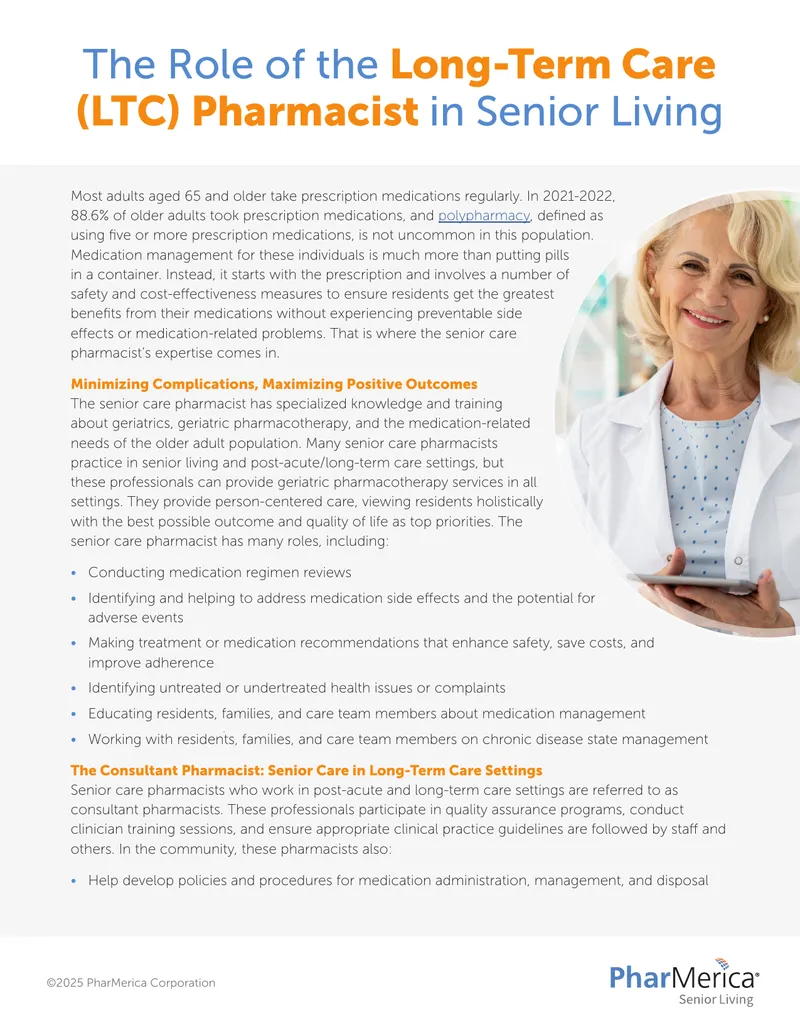 Role of the Long-Term Care Pharmacist in Senior Living