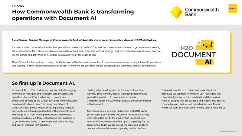 Commonwealth Bank Document AI Transformation Case Study