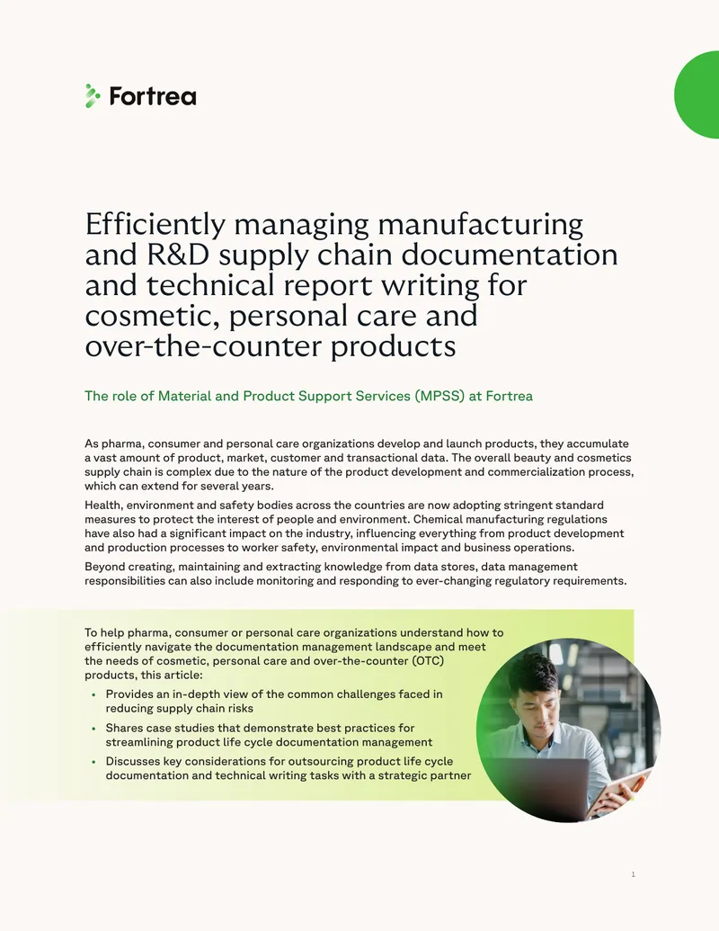Managing Manufacturing and R&D Supply Chain Documentation