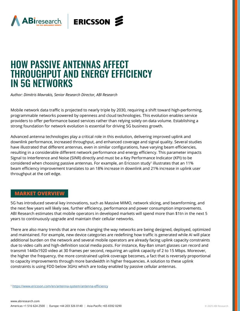 Impact of Passive Antennas on 5G Network Performance