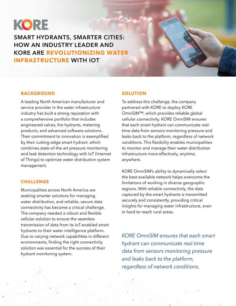 Smart Hydrants and IoT Connectivity Solutions