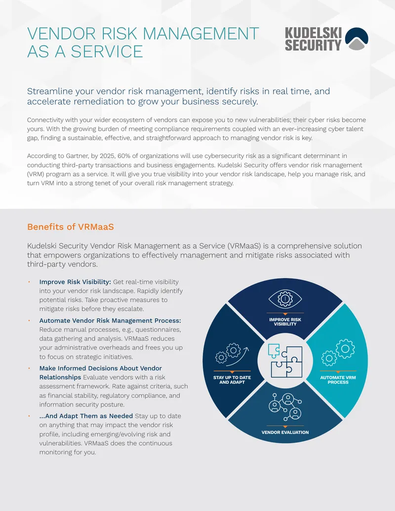 Vendor Risk Management as a Service Overview