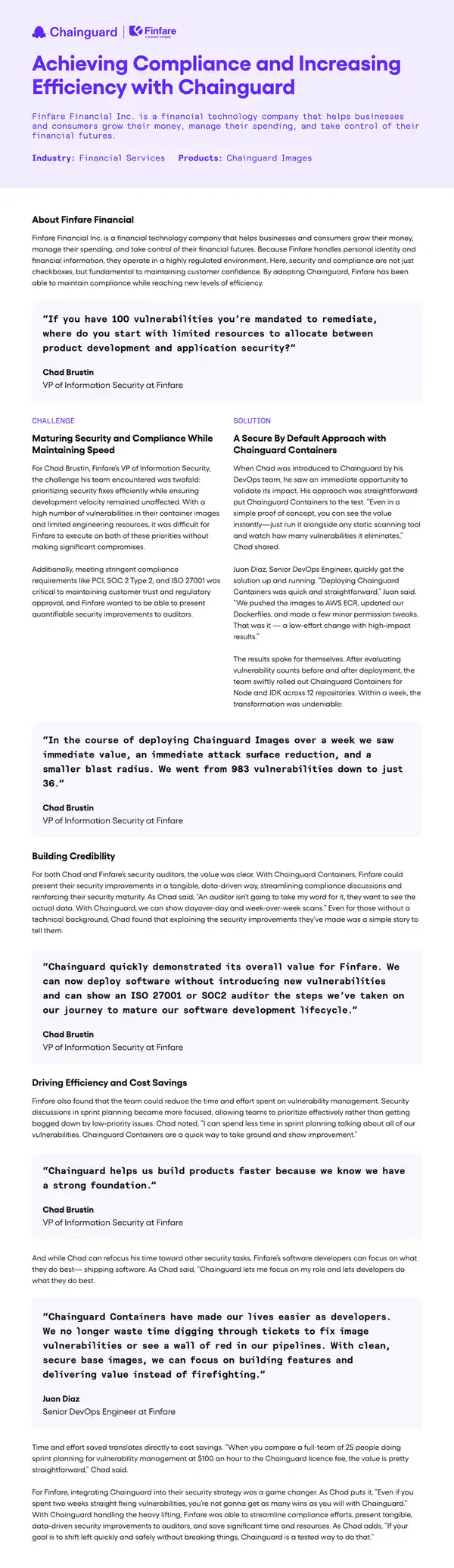 Enhancing Security and Compliance with Chainguard