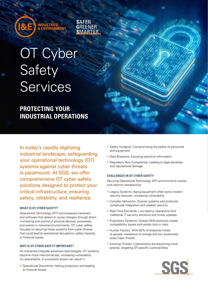 OT Cyber Safety Services for Industrial Operations