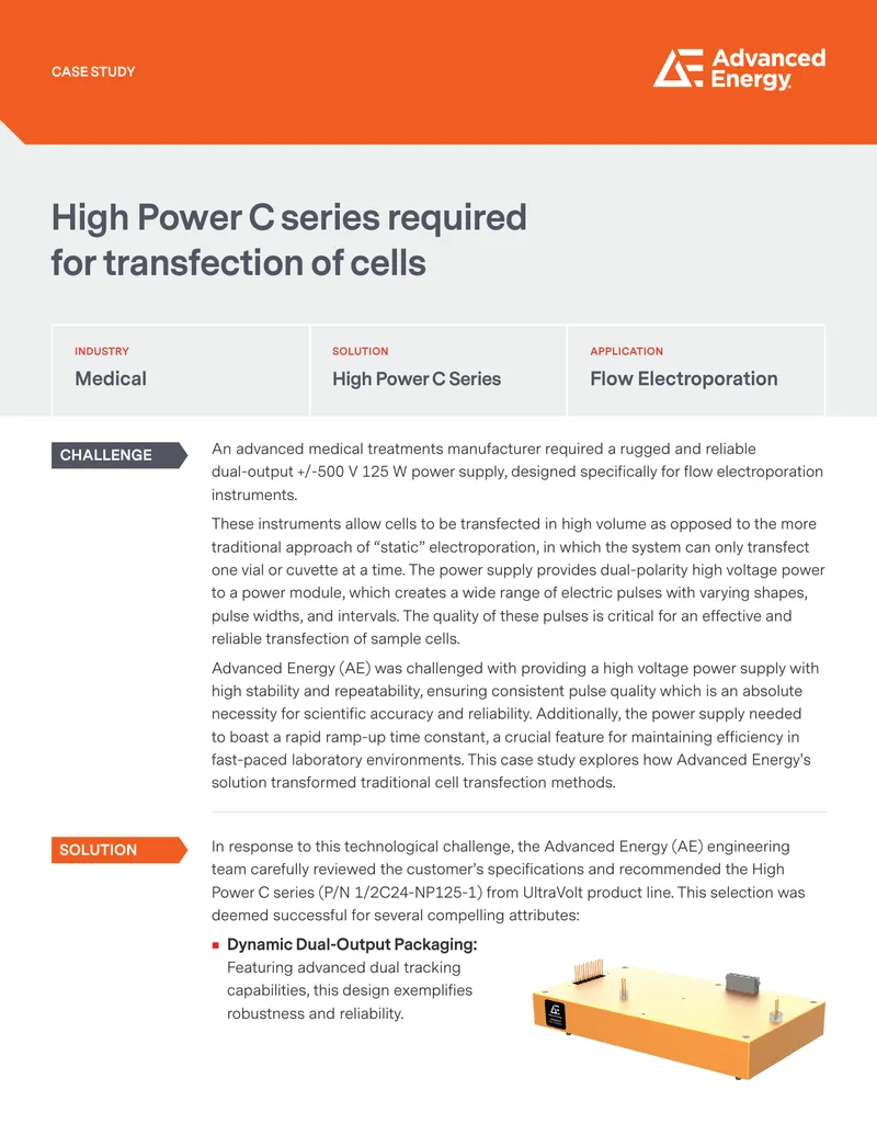 High Power C Series for Cell Transfection