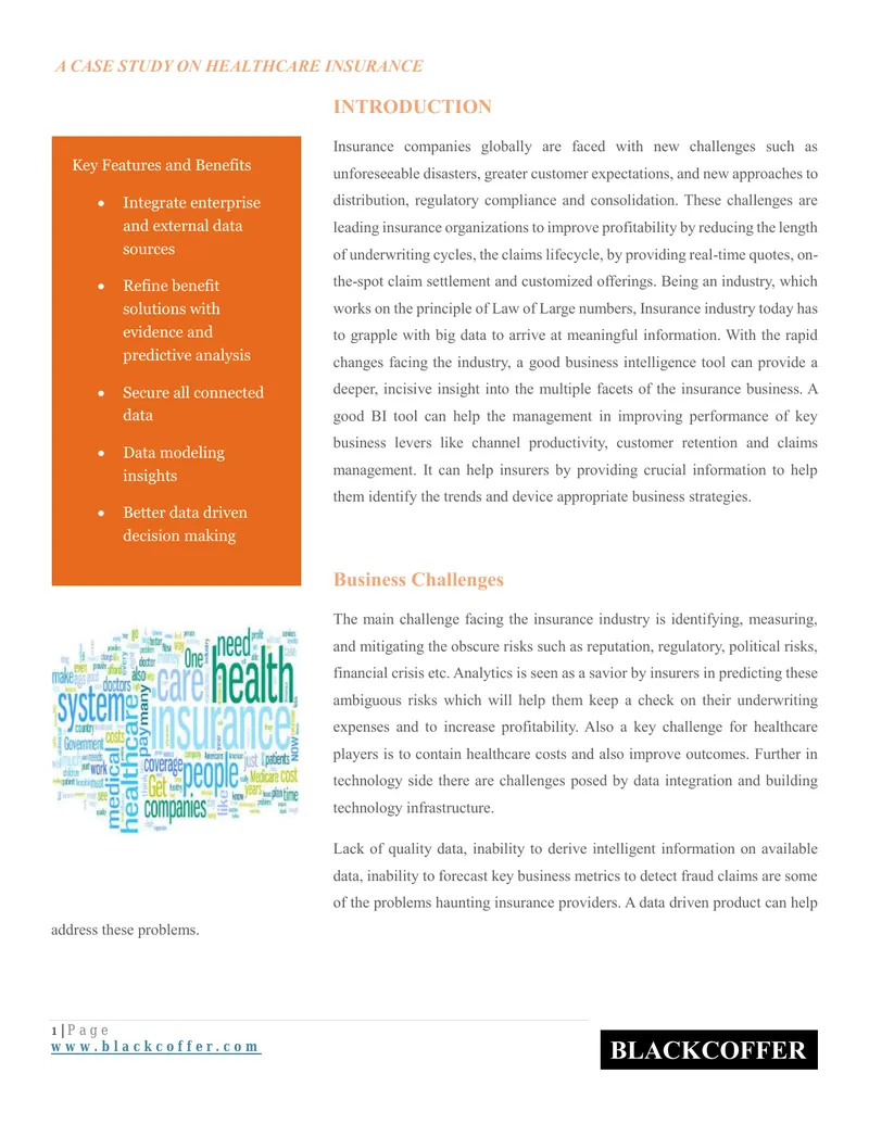 Case Study on Healthcare Insurance Challenges
