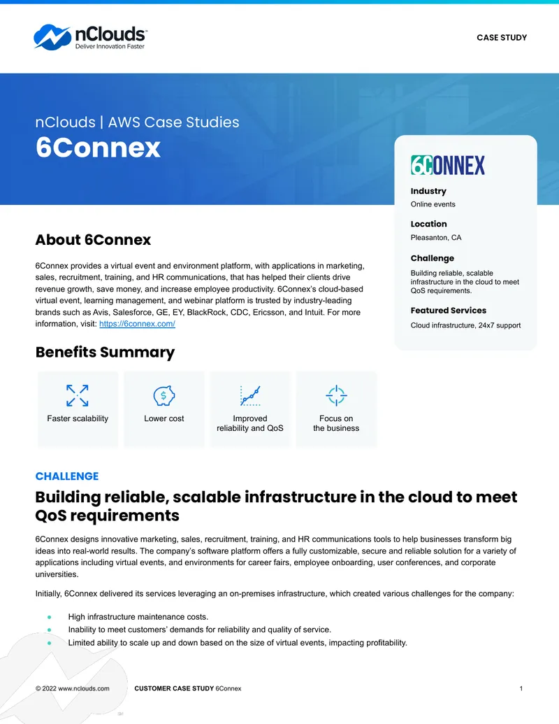 6Connex Cloud Infrastructure Case Study