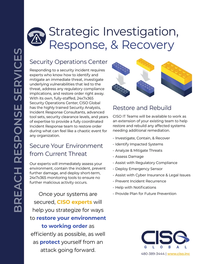 Incident Response and Cybersecurity Services Overview