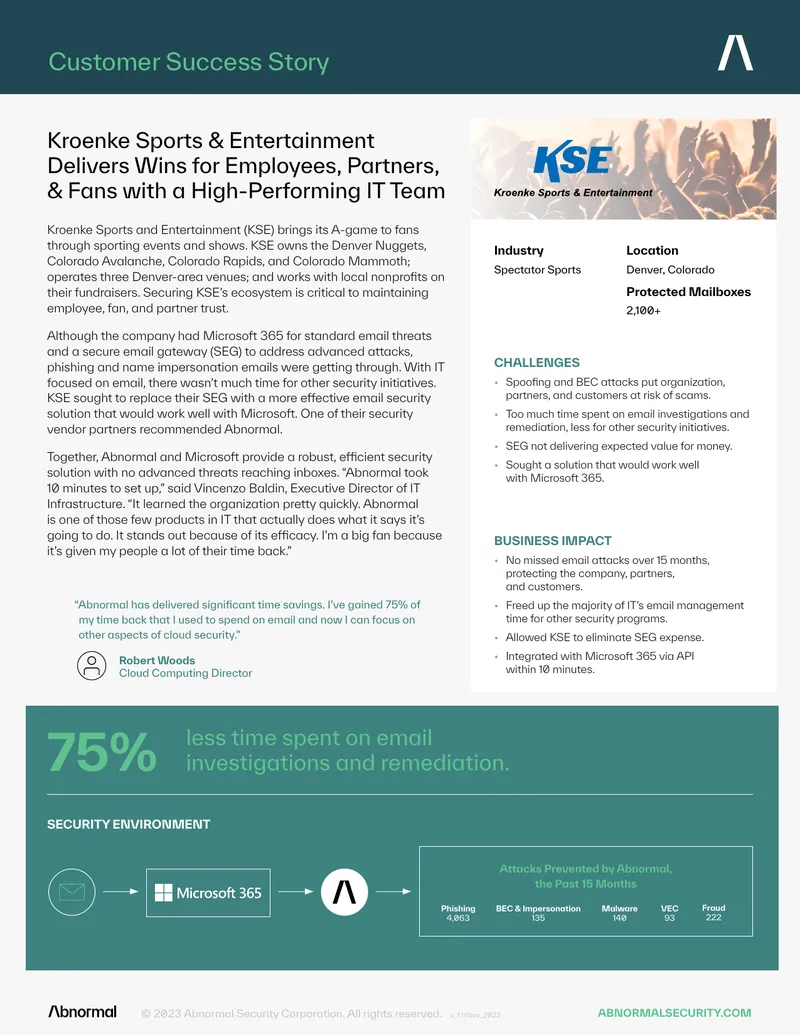 Kroenke Sports & Entertainment Security Solution Case Study