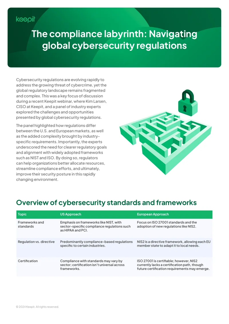 Navigating Global Cybersecurity Regulations