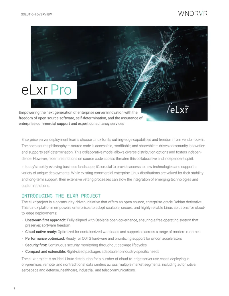 eLxr Project Enterprise Linux Distribution Overview