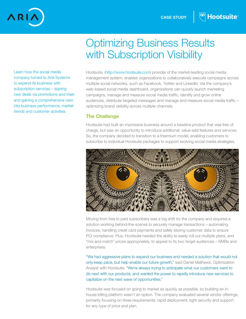 Hootsuite Subscription Billing Platform Case Study