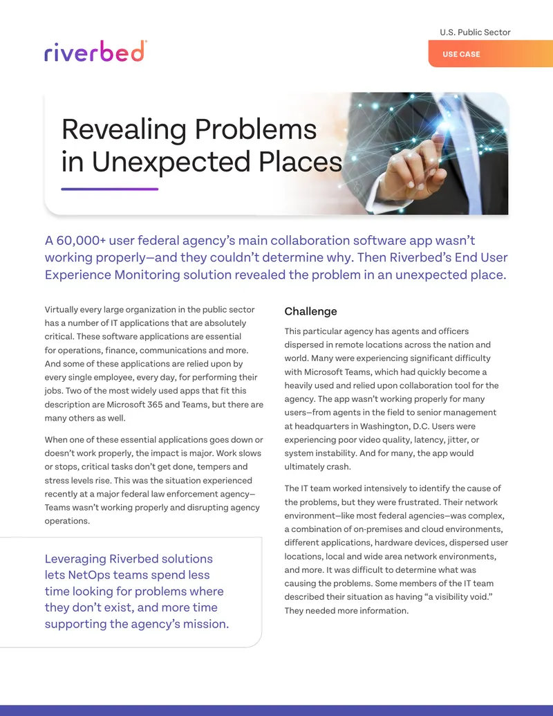 End User Experience Monitoring for Federal Agencies