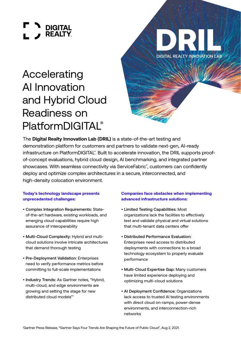 Digital Realty Innovation Lab Overview