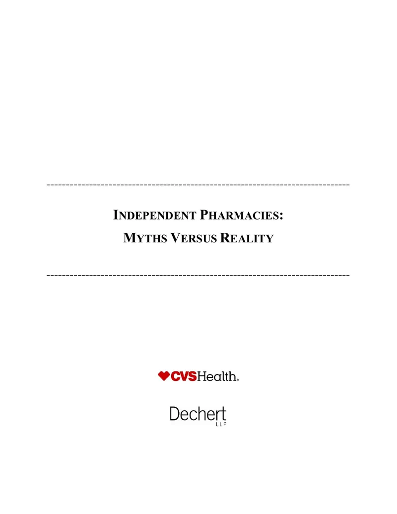 Independent Pharmacies Myths and Realities Analysis