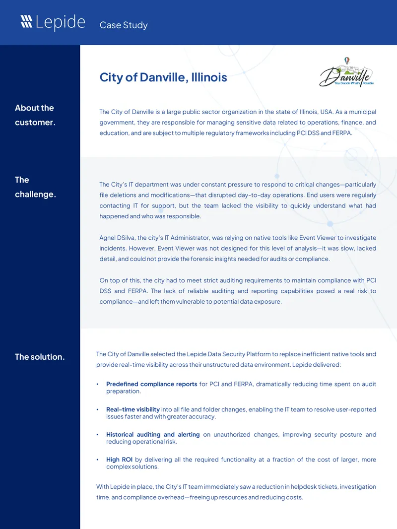City of Danville Data Security Case Study