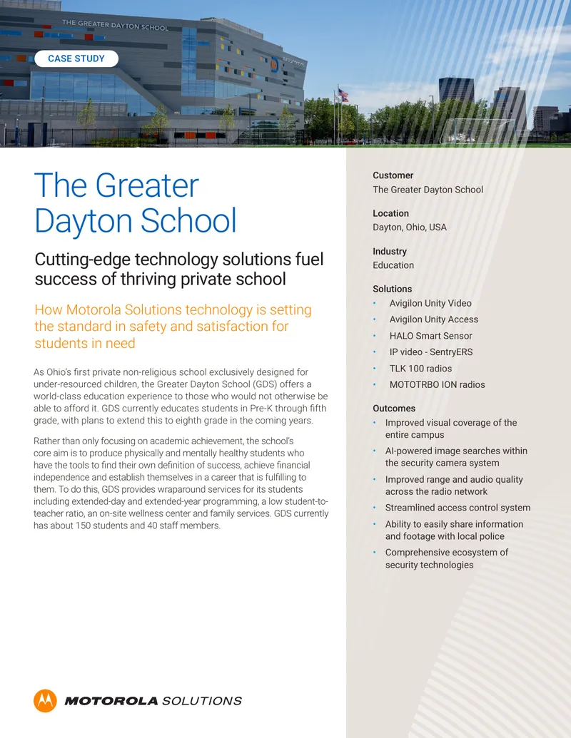Greater Dayton School Security Technology Case Study