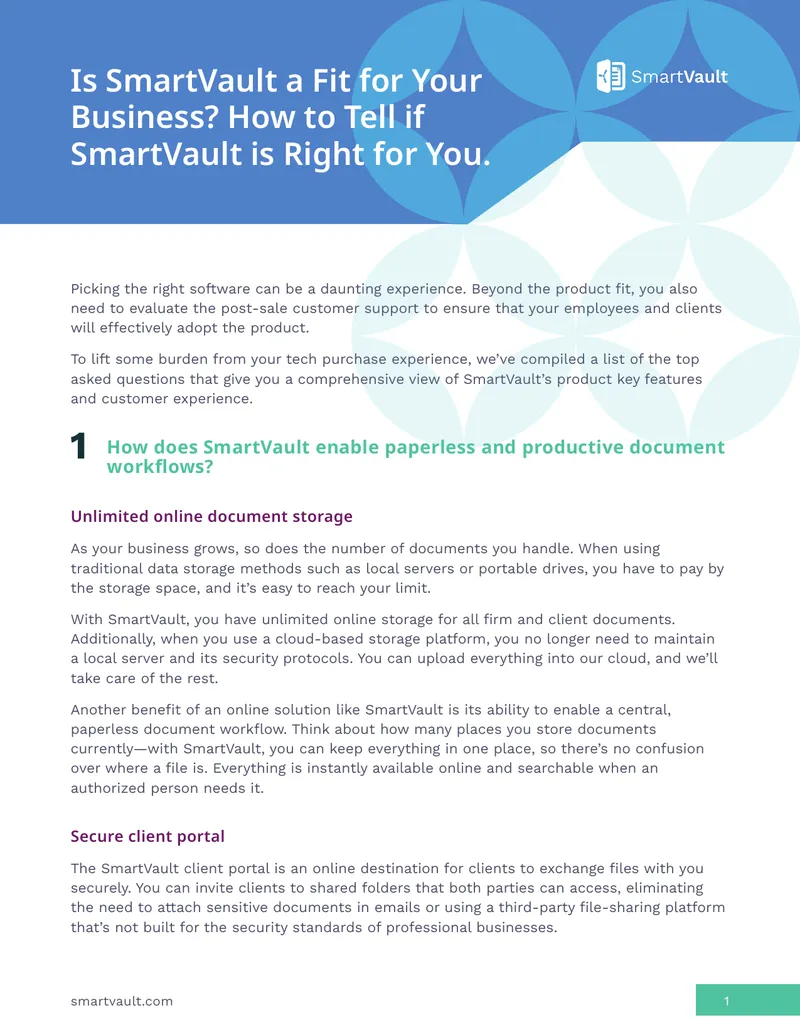 SmartVault Document Management System Overview