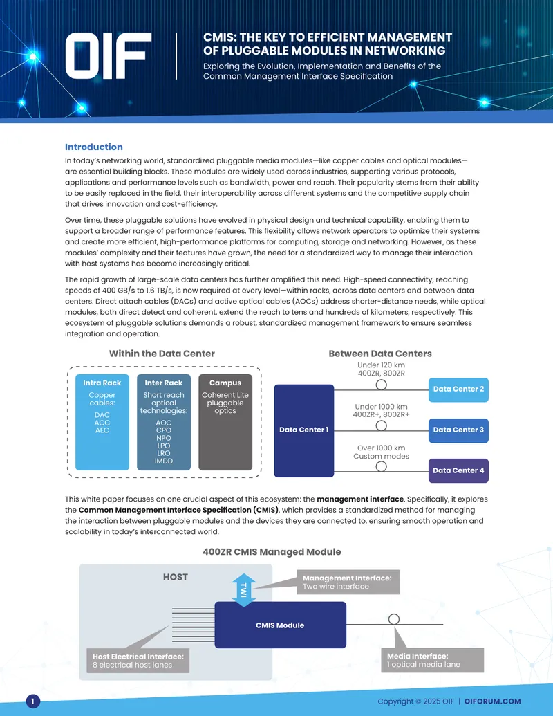 Management Interface Specification for Pluggable Modules
