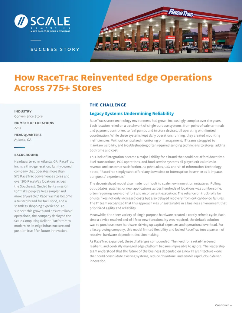 RaceTrac Edge Operations Modernization Case Study