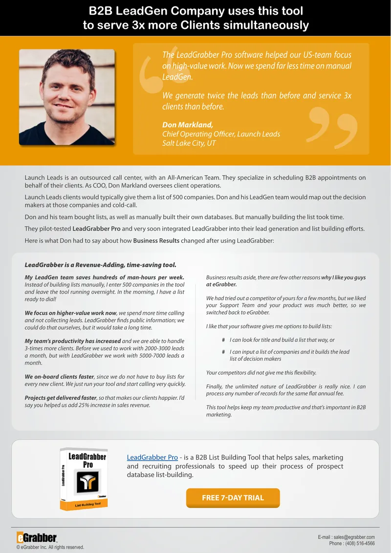 LeadGrabber Pro B2B List Building Tool Overview