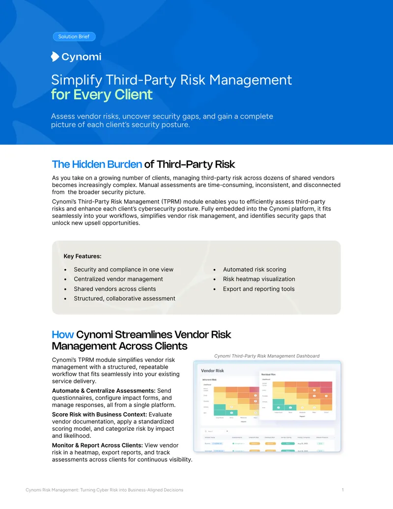 Third-Party Risk Management Solution Brief