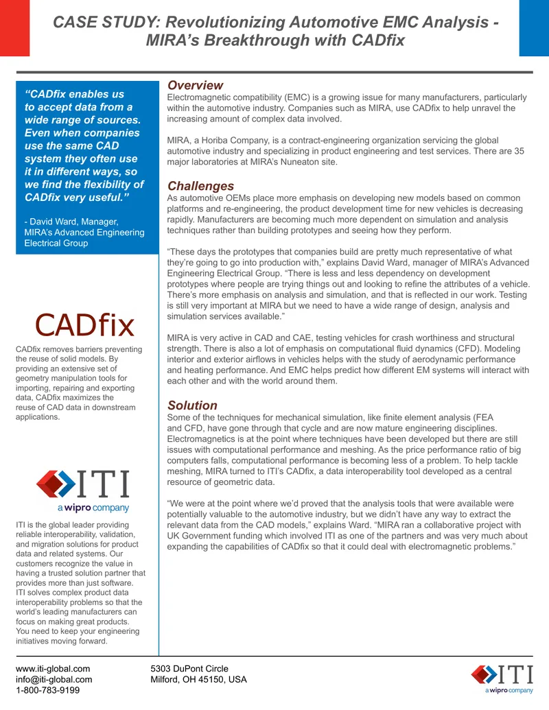 Automotive EMC Analysis Case Study with CADfix