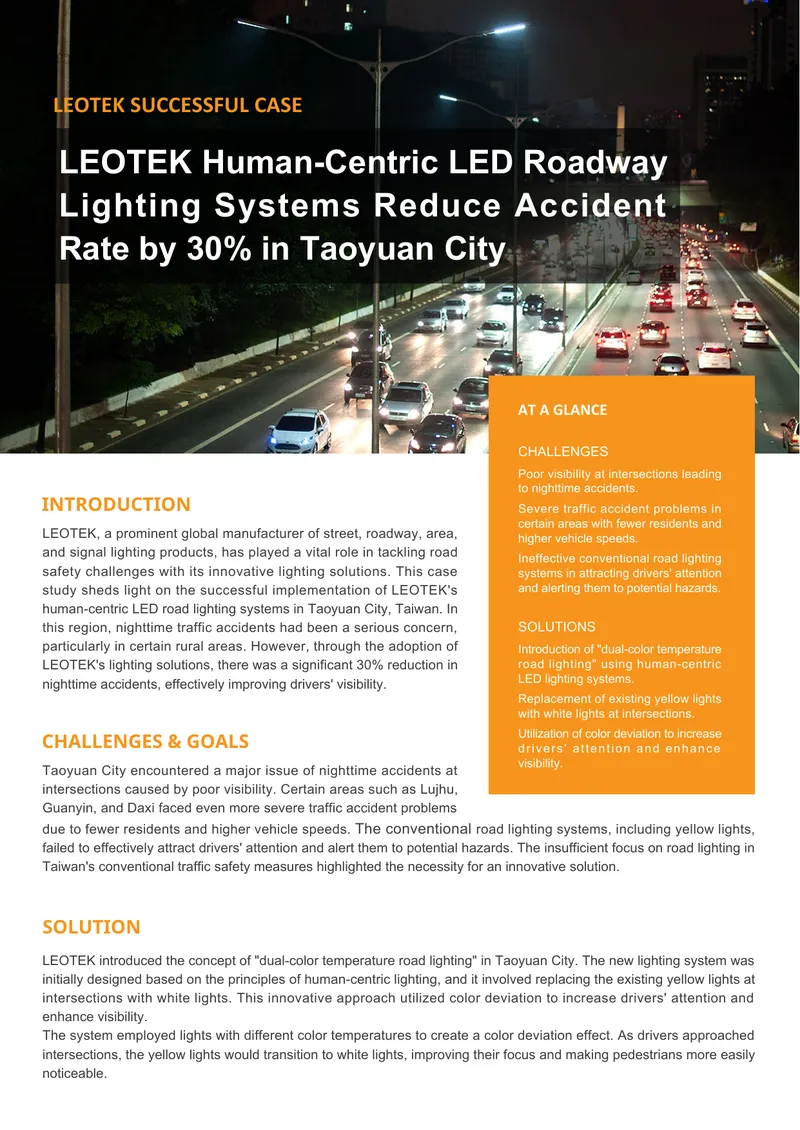 LEOTEK Human-Centric LED Roadway Lighting Case Study
