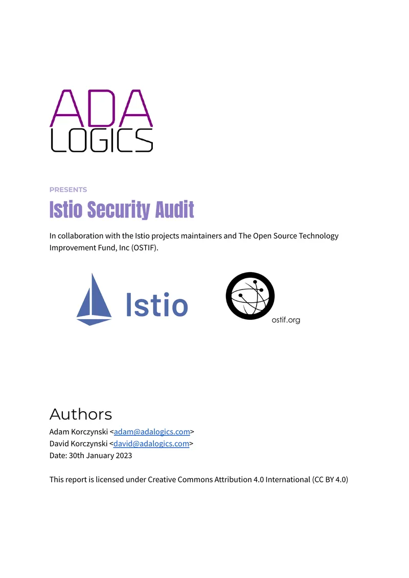 Istio Security Audit Report 2023