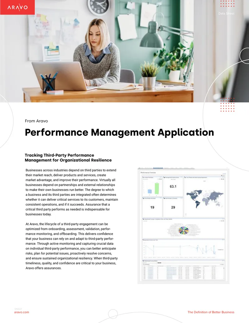 Third-Party Performance Management Application Overview