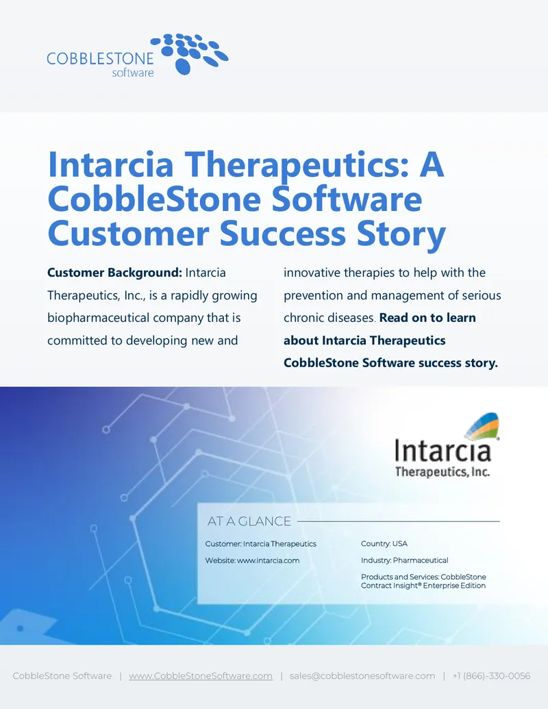 Intarcia Therapeutics Customer Success Story with CobbleStone Software
