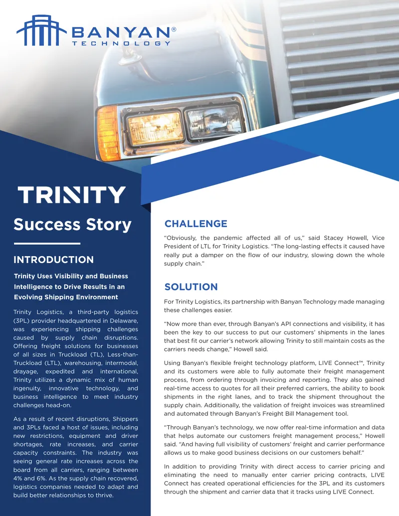 Trinity Logistics Shipping Challenges and Solutions