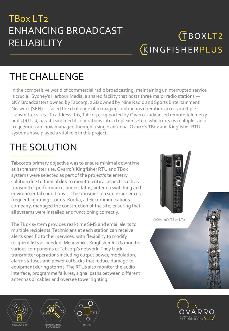 Telemetry Solution for Broadcast Reliability Enhancement
