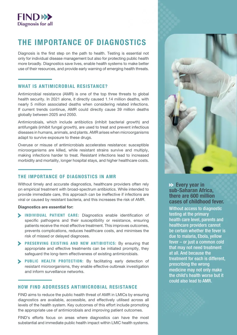 Addressing Antimicrobial Resistance Through Diagnostics