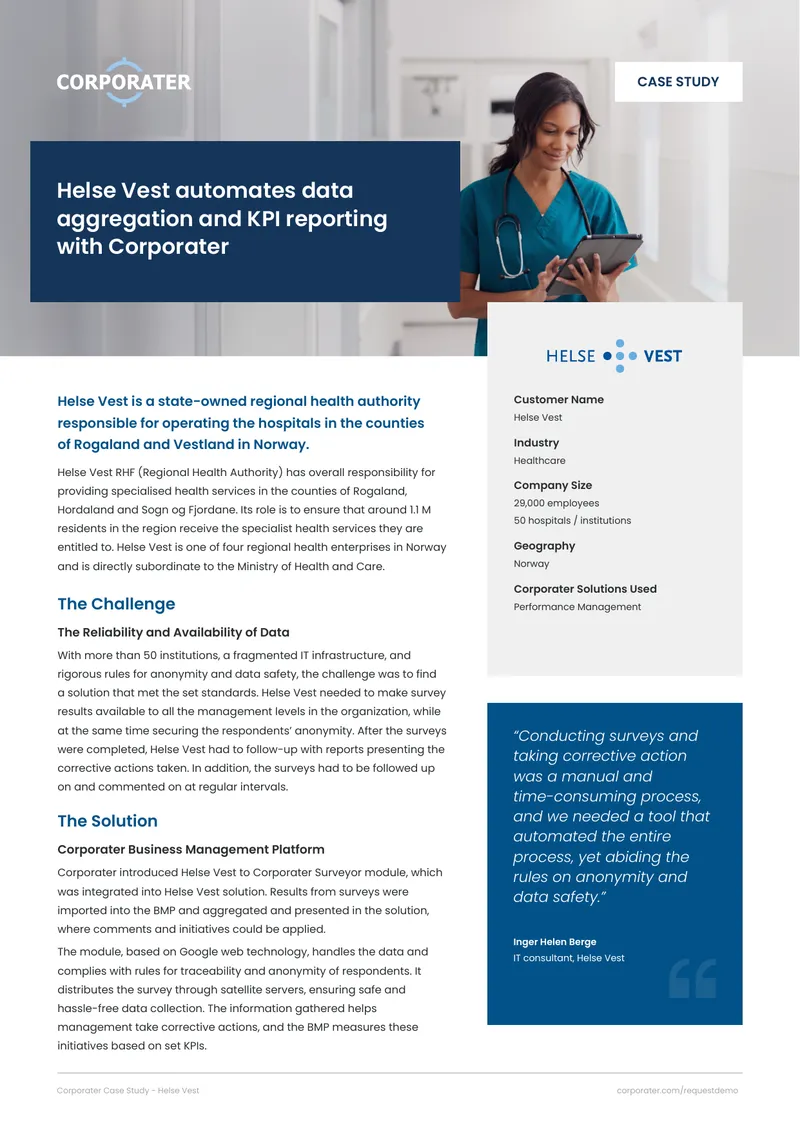 Automated Survey Management at Helse Vest