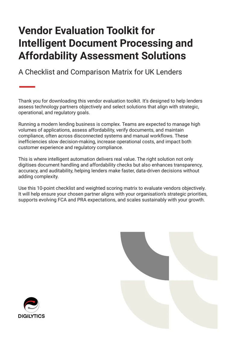 Vendor Evaluation Toolkit for Document Processing Solutions