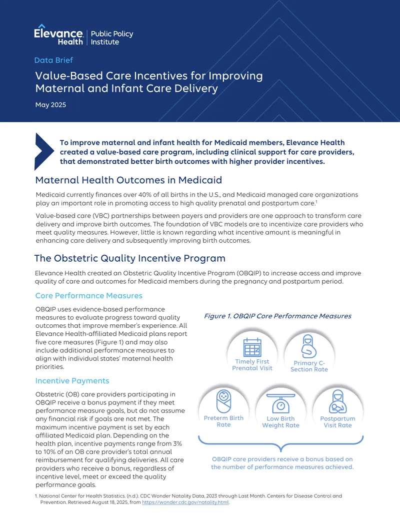Maternal Health Outcomes in Medicaid