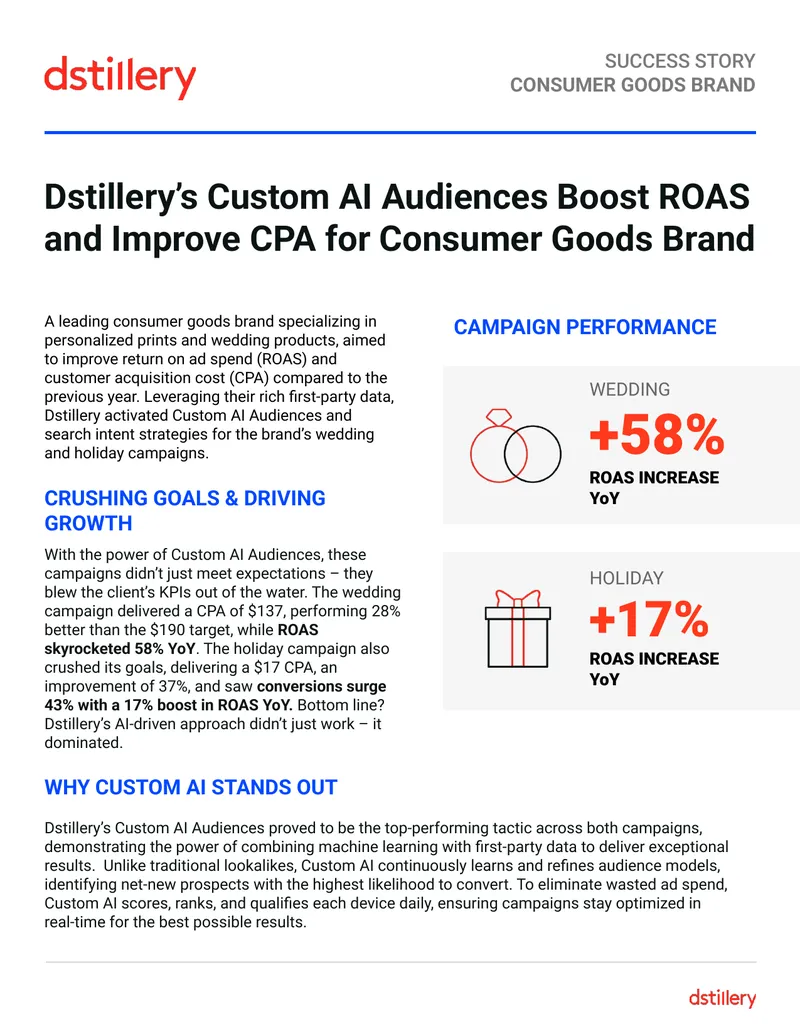Dstillery Custom AI Audiences Success Story