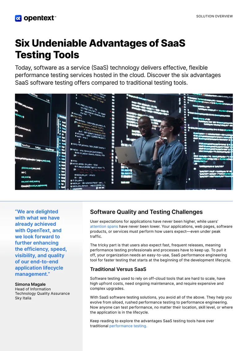 Advantages of SaaS Performance Testing Tools