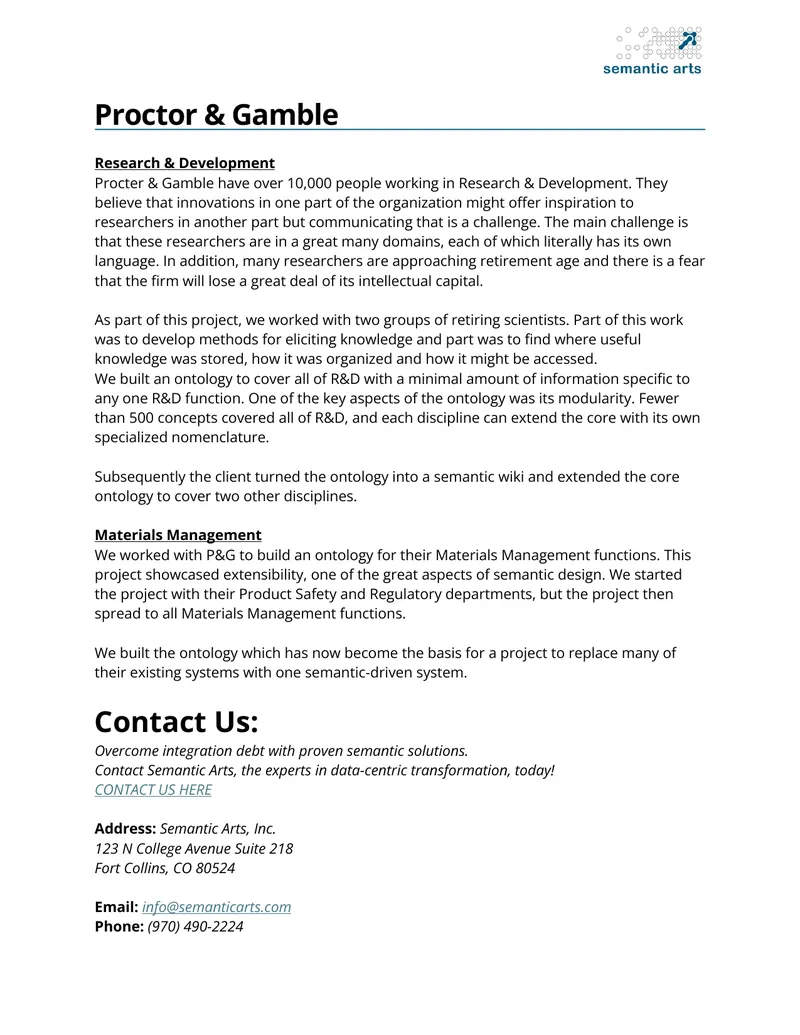 Ontology Development for Research and Materials Management