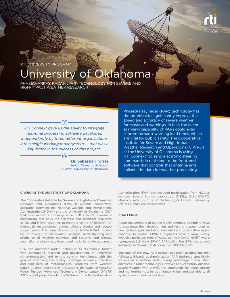 Phased-Array Radar Technology for Weather Research