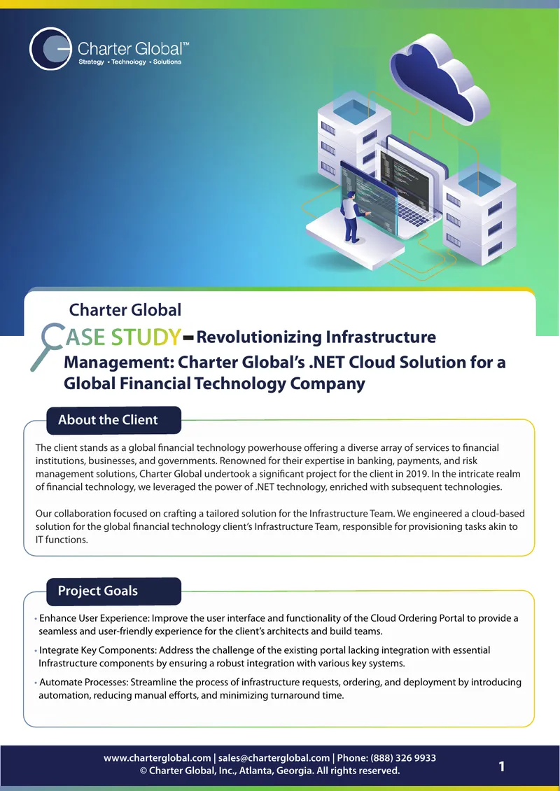 Cloud Ordering Portal Development for Financial Technology
