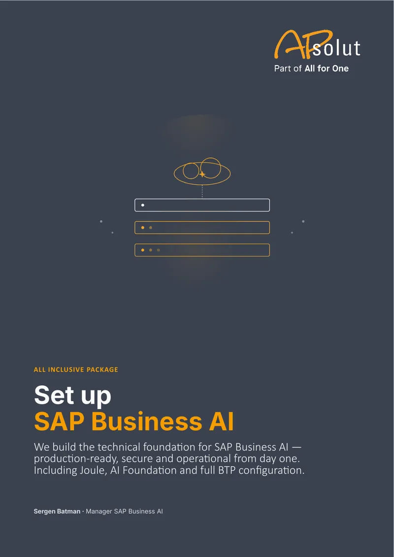 SAP Business AI Infrastructure Setup Guide