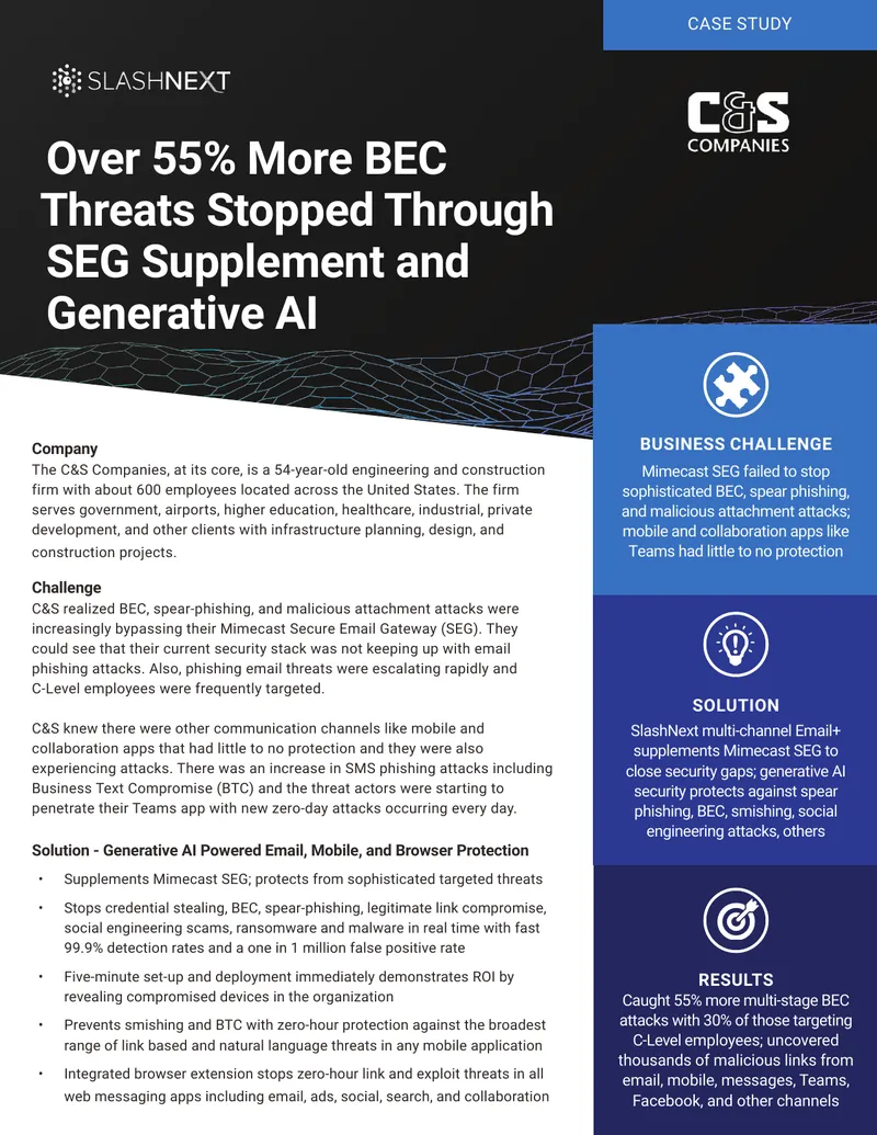 C&S Companies BEC Threat Mitigation Case Study