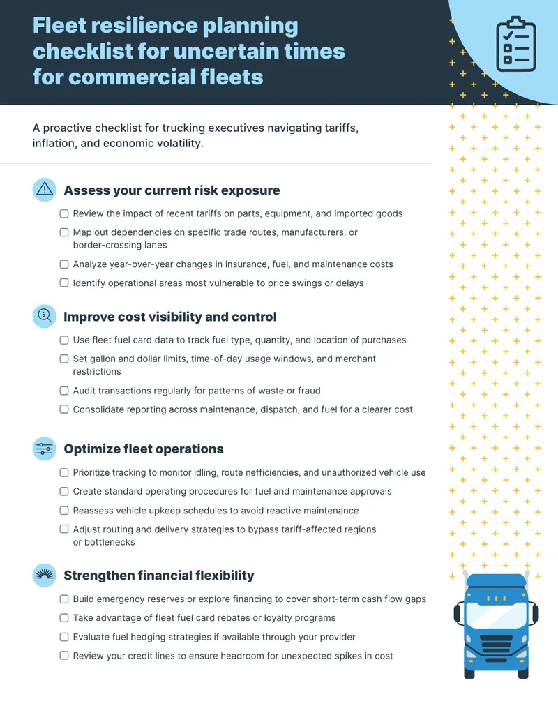Fleet Resilience Planning Checklist for Commercial Fleets