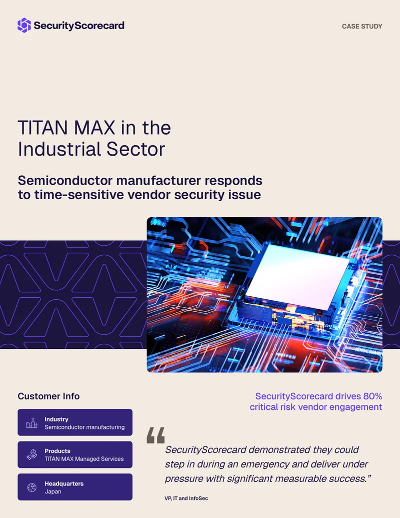 Vendor Security Assessment Case Study in Semiconductor Manufacturing