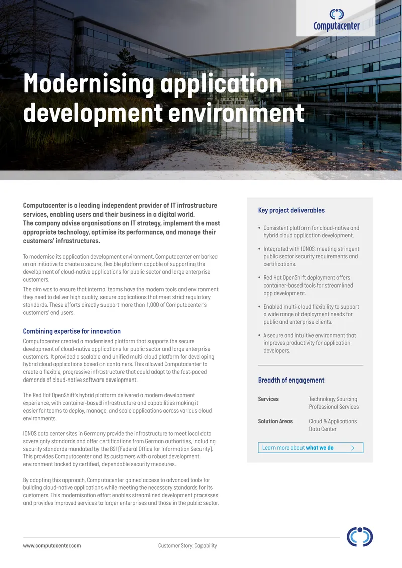 Modernising Application Development Environment for Cloud-Native Applications
