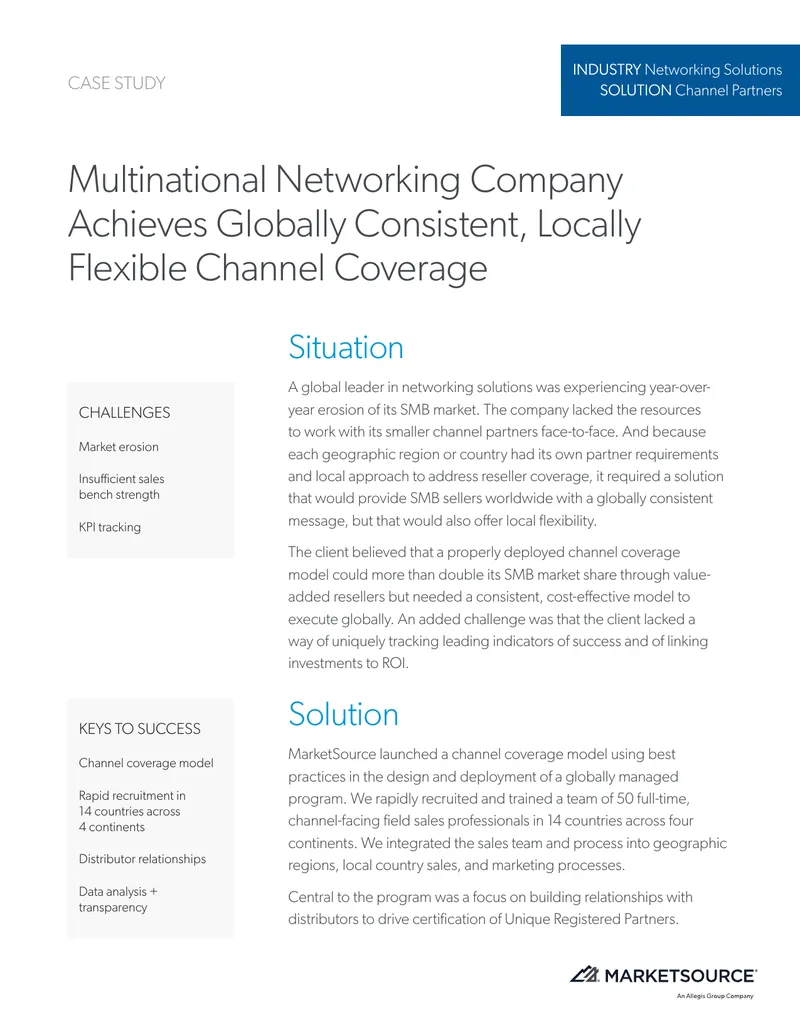 Channel Coverage Model Implementation Case Study