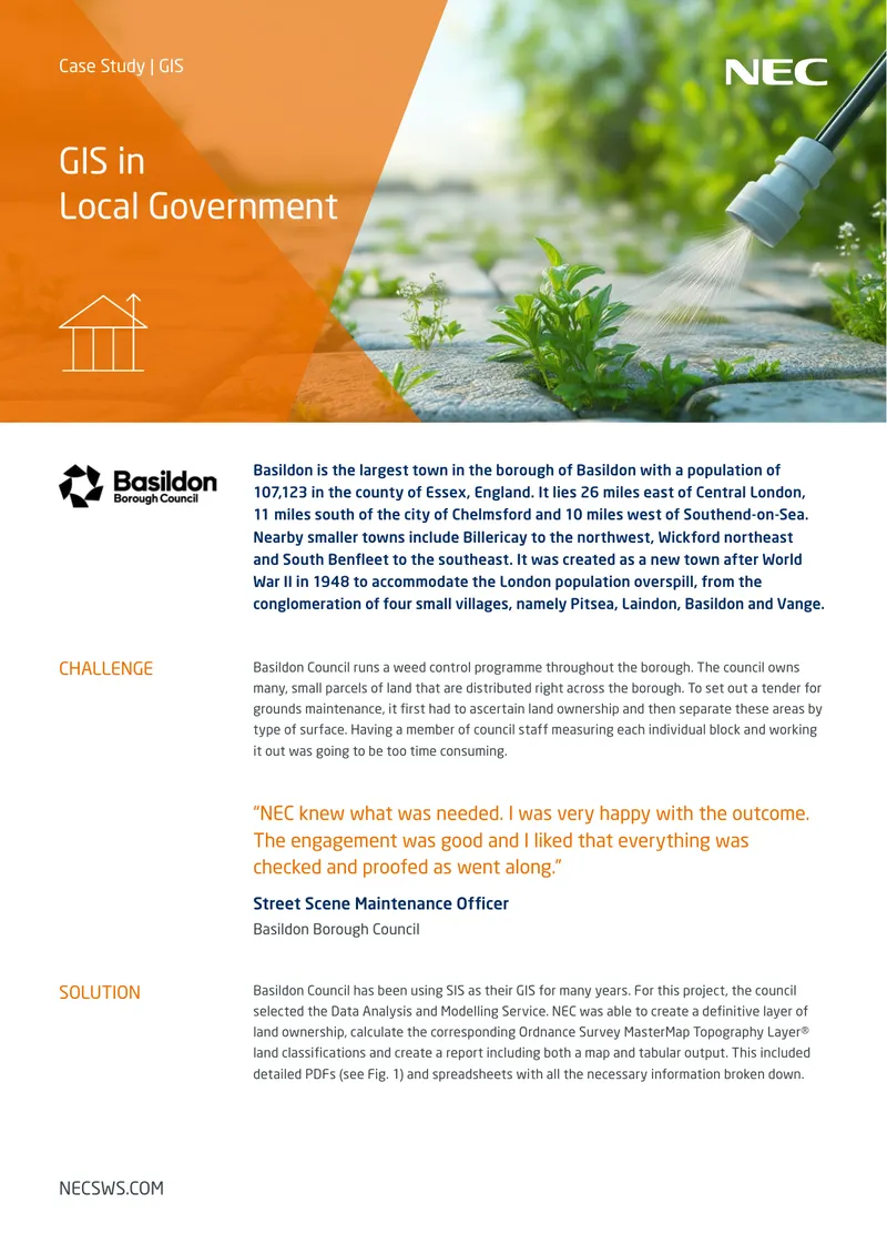 GIS Implementation for Basildon Council Weed Control