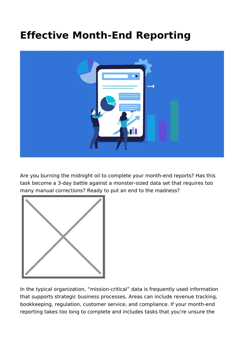 Optimizing Month-End Reporting Processes